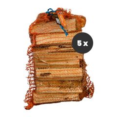 Giant Flames Anz&uuml;ndholz FSC 5 Netzs&auml;cke x 12,5L (62,5L)